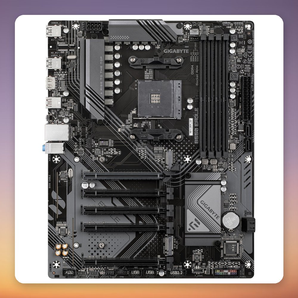 Gigabyte B550 EAGLE ATX Motherboard, AM4, DDR4, PCIe 4.0, Dual M.2 – image 2