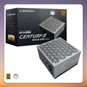 Montech Century II 850W 80 PLUS Gold ATX 3.1 Fully Modular PSU, Silver