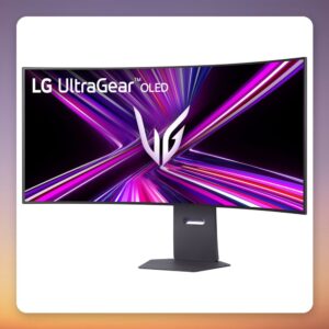 LG UltraGear 45GX950A-B 45″ 5K2K OLED Curved Gaming Monitor, 165/330 Hz Dual Mode