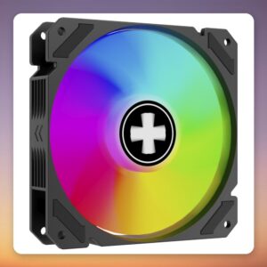 Xilence Performance A+ ARGB 120 mm PWM Reverse Blade Case Fan, Black/White