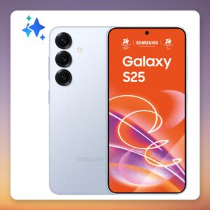Samsung Galaxy S25 128 GB 5G Smartphone, 6.2″ AMOLED, 12 GB RAM, Icy Blue