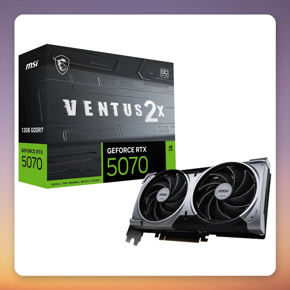 MSI GeForce RTX 5070 12G VENTUS 2X OC 12 GB GDDR7 Graphics Card