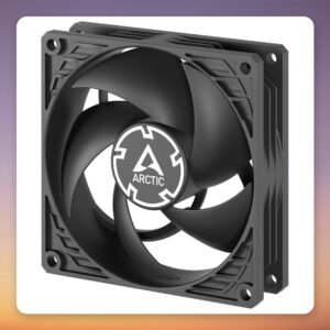 Arctic P9 Silent 92 mm Case Fan, Black, 1900 RPM, 3-Pin, Single Pack