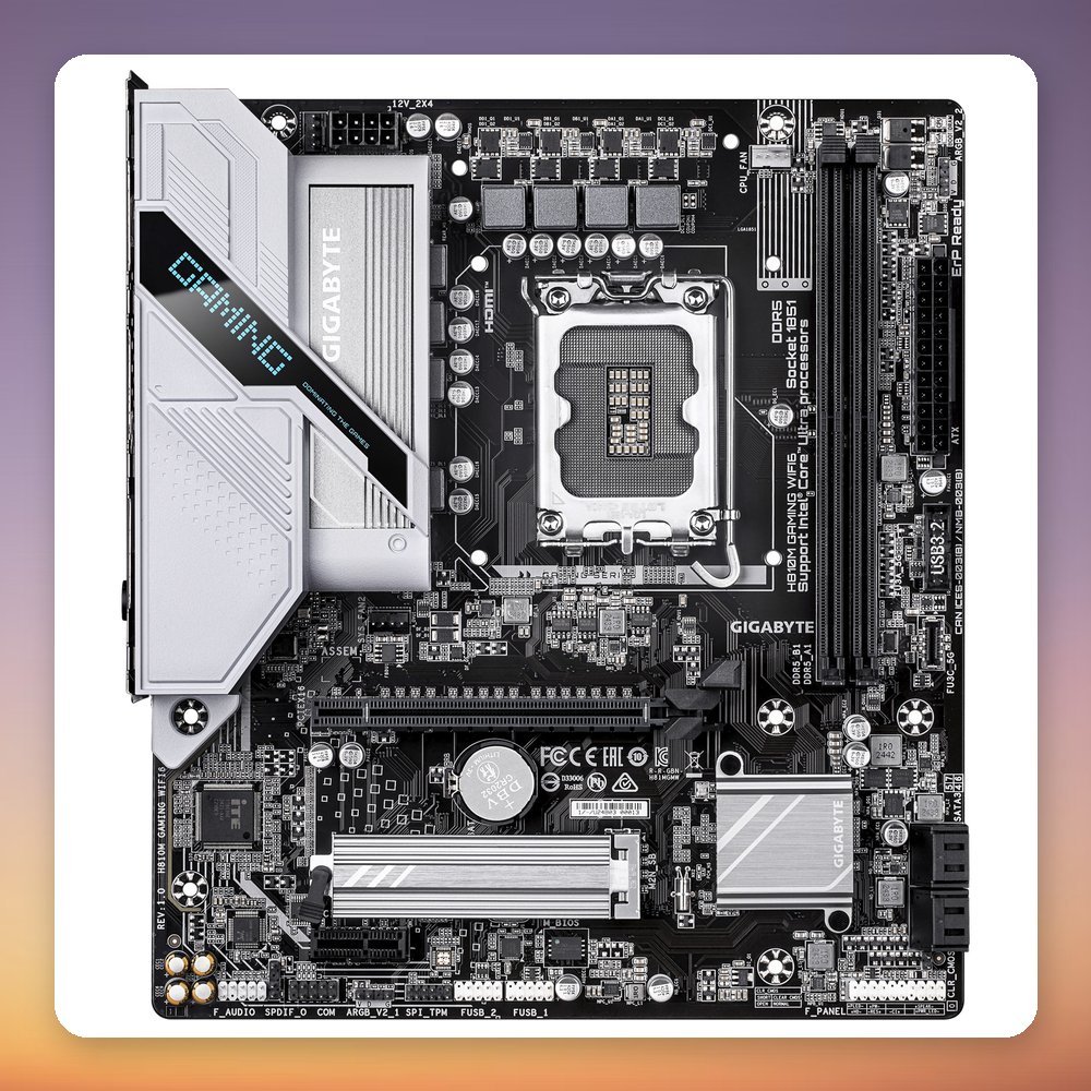 Gigabyte H810M Gaming WiFi 6 Micro ATX Motherboard, LGA 1851, DDR5, Intel H810 – image 2