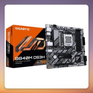 GIGABYTE B840M DS3H AM5 Micro-ATX Motherboard, DDR5, 2x M.2, 2.5GbE