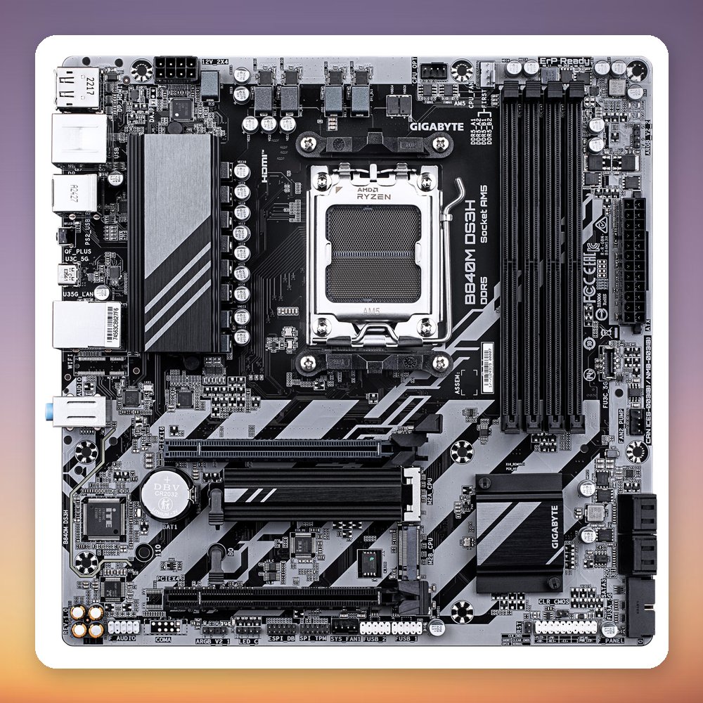 GIGABYTE B840M DS3H AM5 Micro-ATX Motherboard, DDR5, 2x M.2, 2.5GbE – image 2