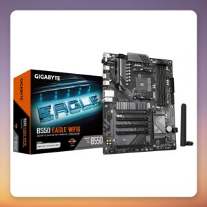 Gigabyte B550 Eagle WiFi 6 ATX Motherboard, AM4, DDR4, PCIe 4.0, Wi-Fi 6
