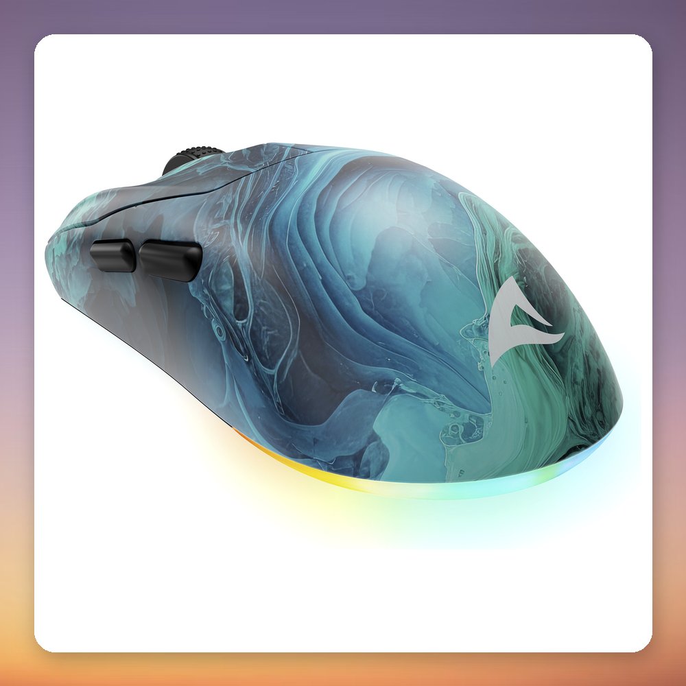 Sharkoon SKILLER SGM25W Ocean Wireless Gaming Mouse, 12000 DPI, 59 g, Turquoise/Blue – image 2