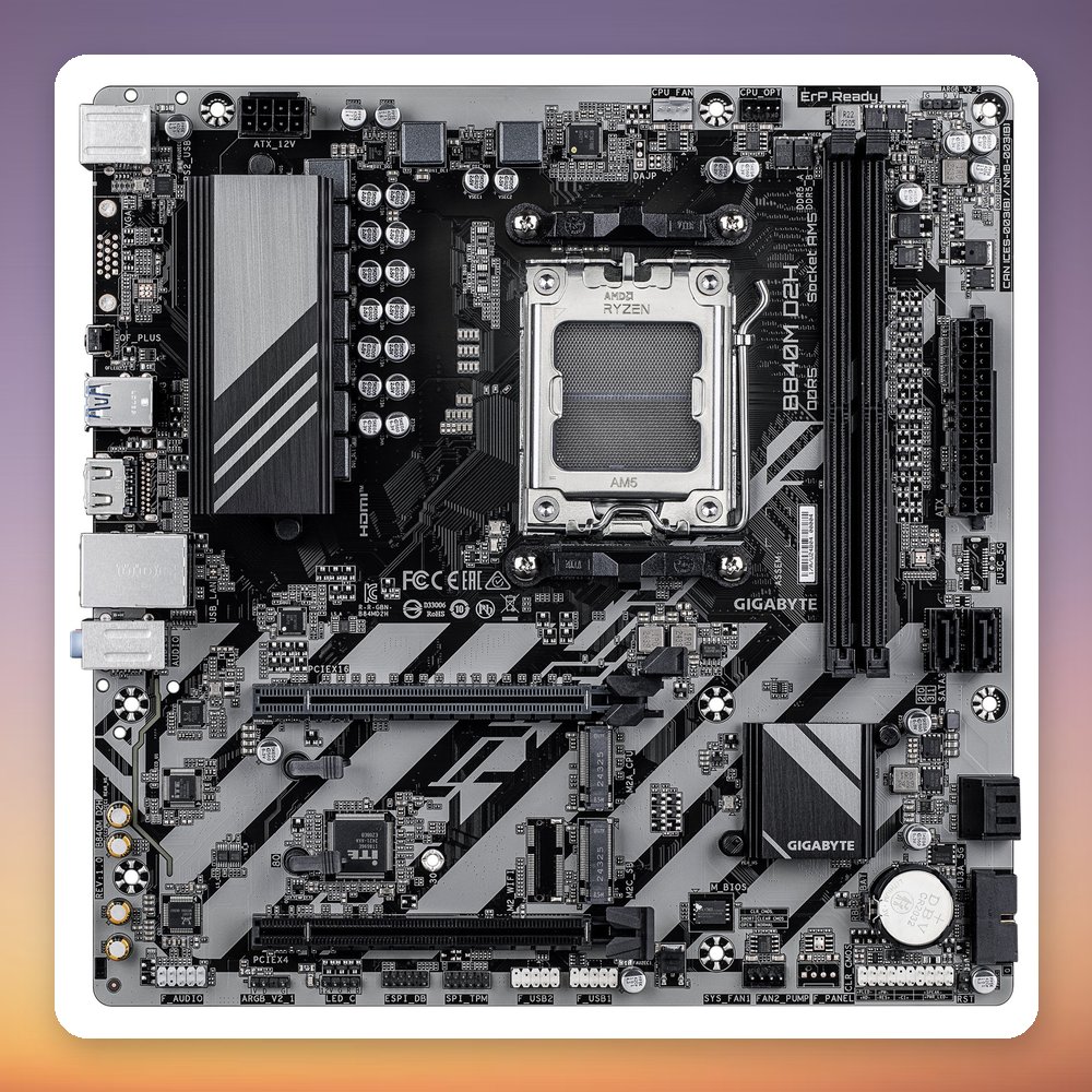 GIGABYTE B840M D2H AM5 Micro-ATX Motherboard, DDR5, 2.5GbE LAN