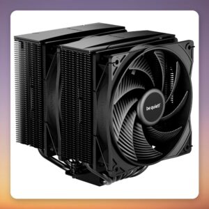 be quiet! Pure Rock Pro 3 Black Dual Tower CPU Cooler, 2x 120 mm PWM Fans, 250W TDP