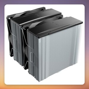 be quiet! Pure Rock Pro 3 Dual Tower CPU Cooler, 2x 120 mm PWM Fans, 250W TDP, Black/Silver