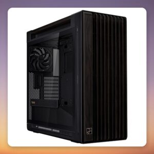 Asus ProArt PA602 Wood Edition E-ATX Mid Tower Case, Black, Tempered Glass