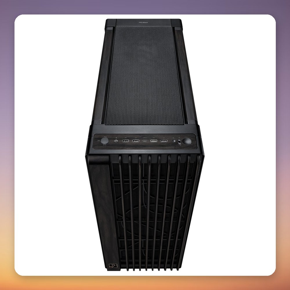 Asus ProArt PA602 Wood Edition Metal Panel Midi Tower, Black/Wood, E-ATX – image 4