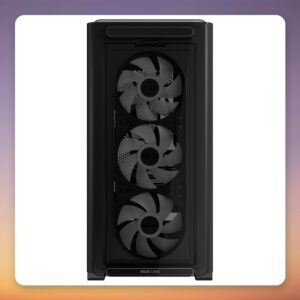 Asus A23 PLUS TG ARGB Micro-ATX Case, Black, Tempered Glass, 4x ARGB Fans