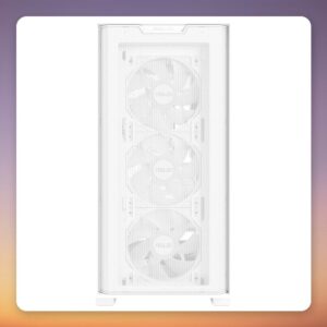 Asus A21 PLUS TG ARGB Micro-ATX Case, White, Tempered Glass, 4x ARGB Fans