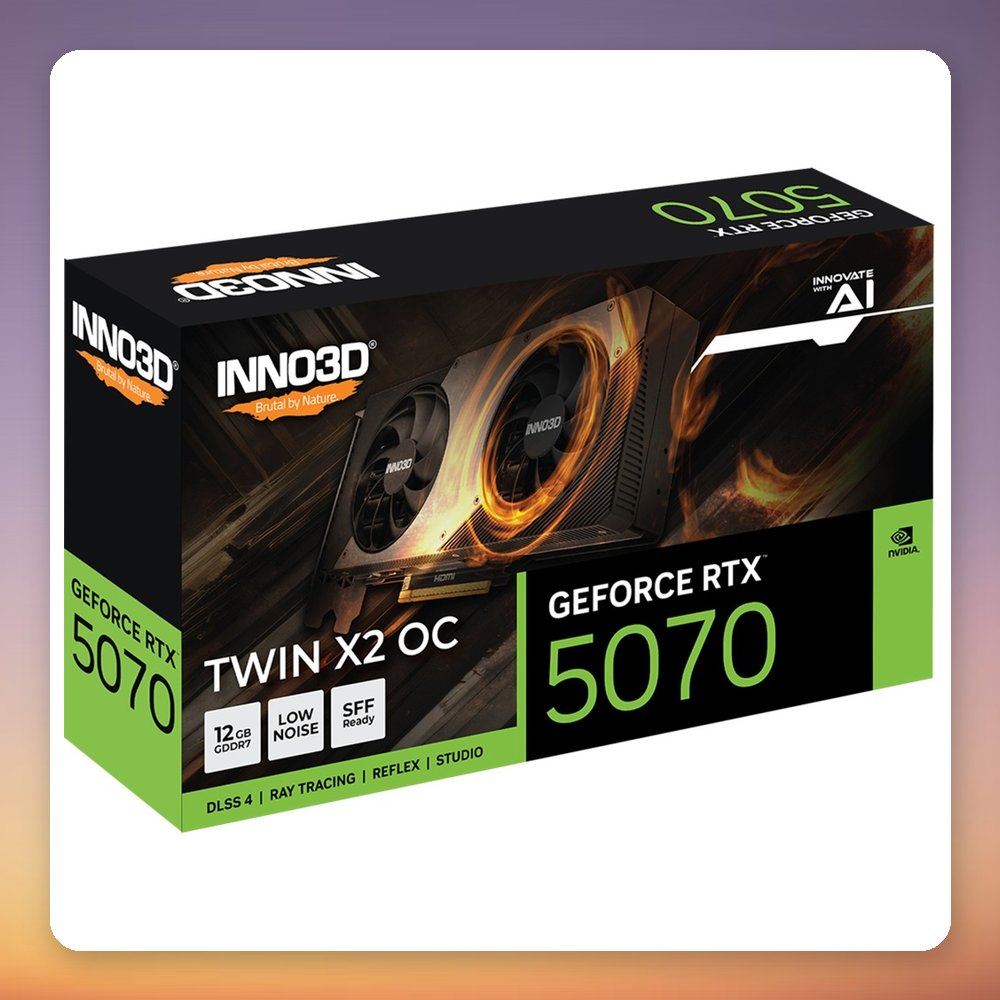 Inno3D GeForce RTX 5070 TWIN X2 OC 12 GB GDDR7 Graphics Card, Black – image 3