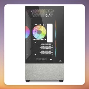 Sharkoon MK7 ARGB Micro-ATX Mini-Tower Case, Black, Tempered Glass x 2