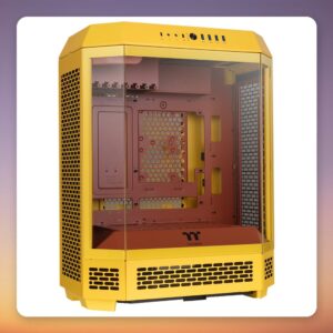 Thermaltake The Tower 600 Butter Caramel ATX Mid-Tower Case, Yellow, 3x Tempered Glass