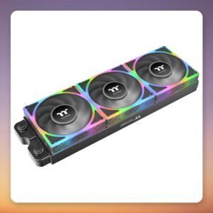 Thermaltake TOUGHFAN EX 140 ARGB Sync 140 mm Case Fan, Black, 3-Pack