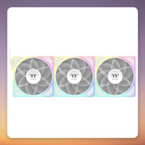 Thermaltake TOUGHFAN EX 140 ARGB Sync 140 mm Case Fan, White, 3-Pack