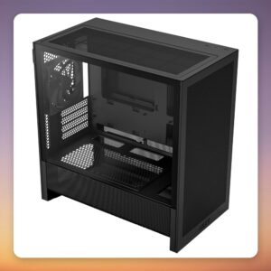 NZXT H3 Flow Micro-ATX Mid-Tower Case, Matte Black, Tempered Glass
