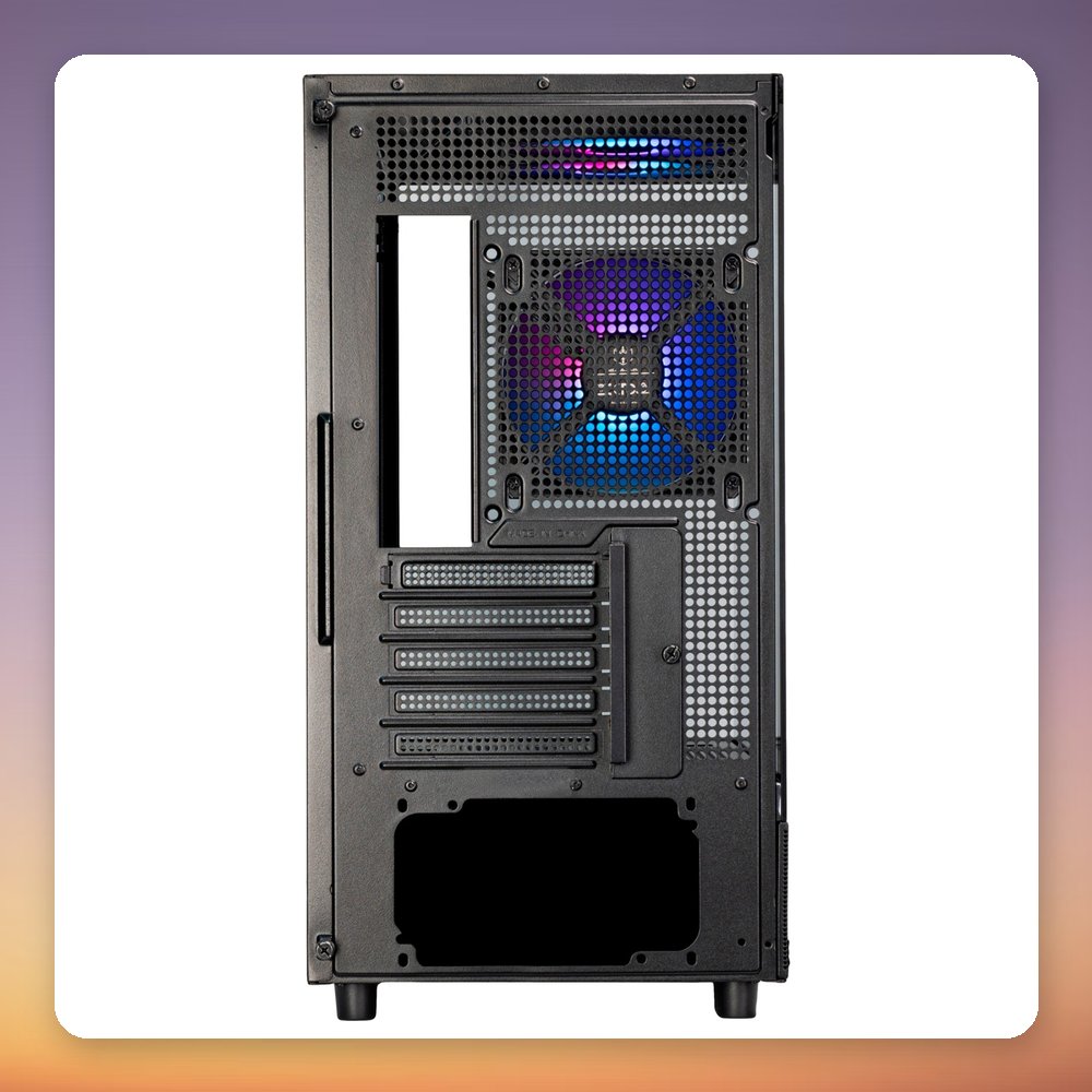 Silverstone Lucid 04 Micro-ATX Mini Tower Case, Black, 2x Tempered Glass, ARGB – image 4