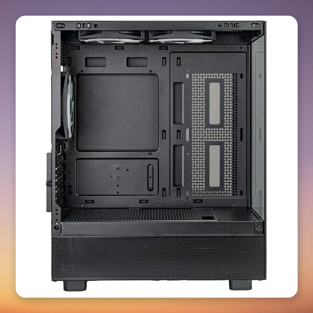 Silverstone Lucid 04 Micro-ATX Mini Tower Case, Black, 2x Tempered Glass, ARGB – image 5