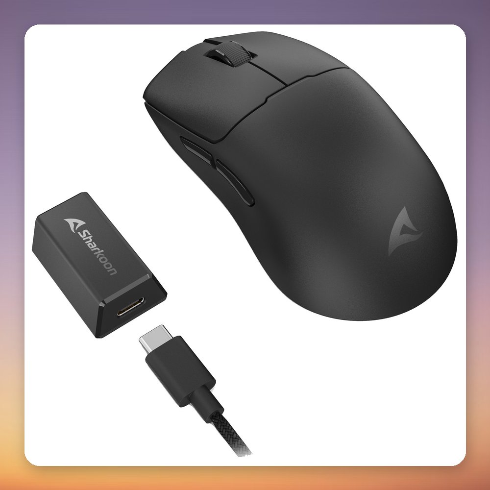 Sharkoon SKILLER SGM70W 49 g Wireless Gaming Mouse, PixArt PAW3395, 26000 DPI, Black