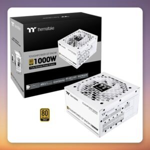 Thermaltake Toughpower GT Snow 1000W 80 PLUS Gold ATX 3.1 Fully Modular PSU, White