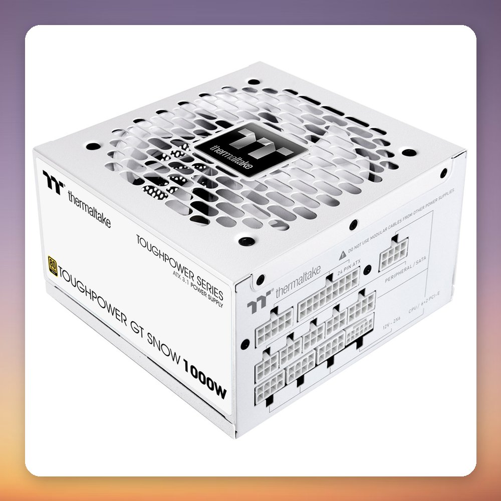 Thermaltake Toughpower GT Snow 1000W 80 PLUS Gold ATX 3.1 Fully Modular PSU, White – image 2