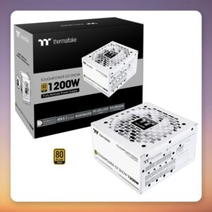 Thermaltake Toughpower GT Snow 1200W 80 PLUS Gold ATX 3.1 Fully Modular PSU, White
