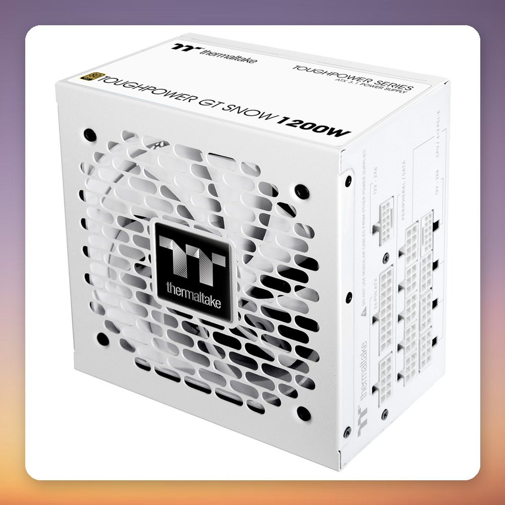 Thermaltake Toughpower GT Snow 1200W 80 PLUS Gold ATX 3.1 Fully Modular PSU, White – image 5