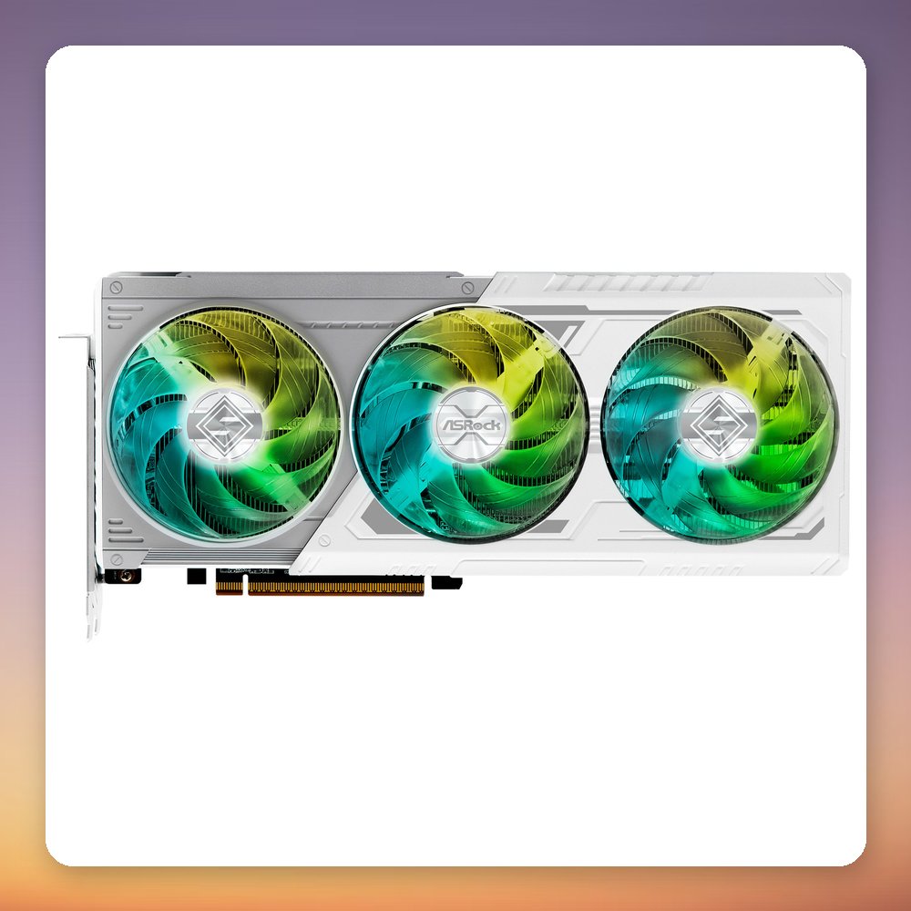ASRock Radeon RX 9070 XT Steel Legend 16GB GDDR6 Graphics Card, White – image 2