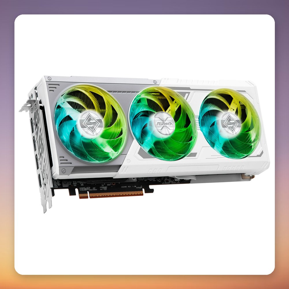 ASRock Radeon RX 9070 XT Steel Legend 16GB GDDR6 Graphics Card, White – image 4