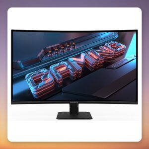 GigaByte GS32QCA 31.5″ QHD 180Hz Curved VA Gaming Monitor, 1ms MPRT