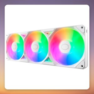 Cooler Master SickleFlow Edge 360 ARGB 3×120 mm Single-Frame PWM Fan, White