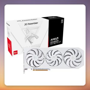 PowerColor Radeon RX 9070 XT Hellhound Spectral White OC 16 GB GDDR6 Graphics Card