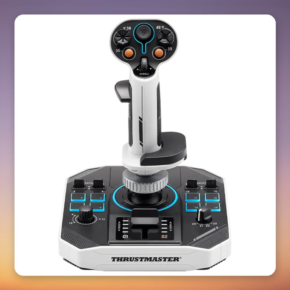 Thrustmaster Sol-R 1 Flightstick, Black/White, Wired USB, 3-Axis H.E.A.R.T.