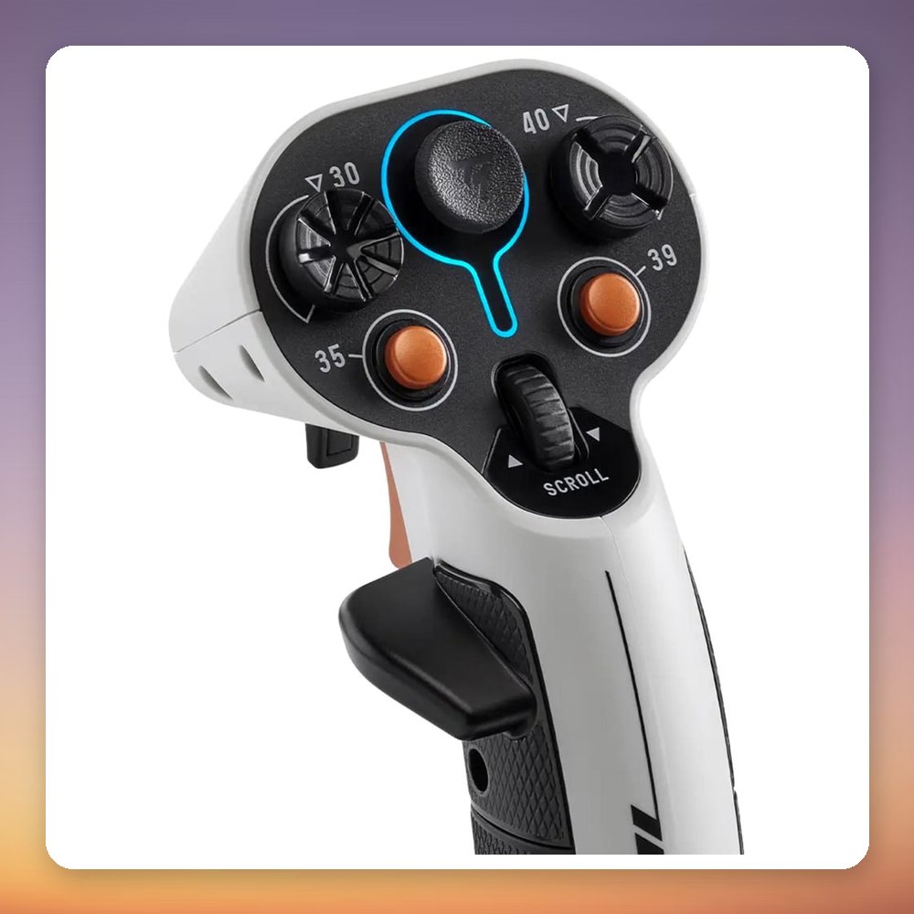 Thrustmaster Sol-R 1 Flightstick, Black/White, Wired USB, 3-Axis H.E.A.R.T. – image 3