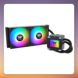 Thermaltake LA240 ARGB Sync 240 mm AIO Liquid CPU Cooler, Black