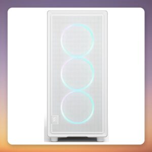 Fractal Design Epoch TG RGB ATX Mid Tower Case, White, Tempered Glass