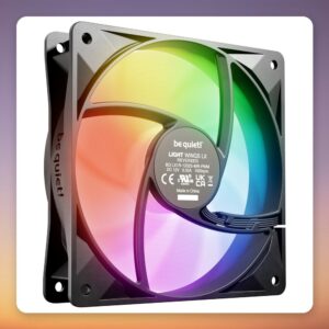 be quiet! Light Wings LX 120 mm PWM Reverse Blade ARGB Case Fan, Black