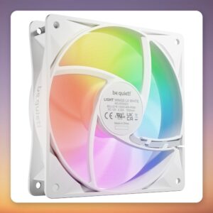 be quiet! Light Wings LX 120 mm PWM Reverse ARGB Case Fan, White, Single Pack