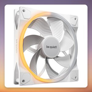 be quiet! Light Wings 140 mm PWM Reverse ARGB Case Fan, White, Single Pack