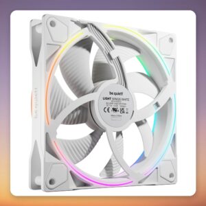 be quiet! Light Wings 140 mm PWM Reverse ARGB Case Fan, White, Single Pack