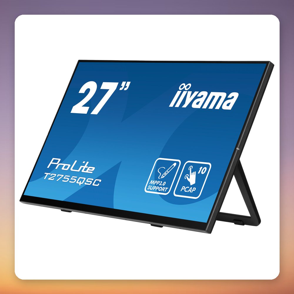 Iiyama ProLite T2755QSC-B1 27-inch WQHD IPS 10-Point Touchscreen Monitor, 75 Hz, USB Hub – image 3