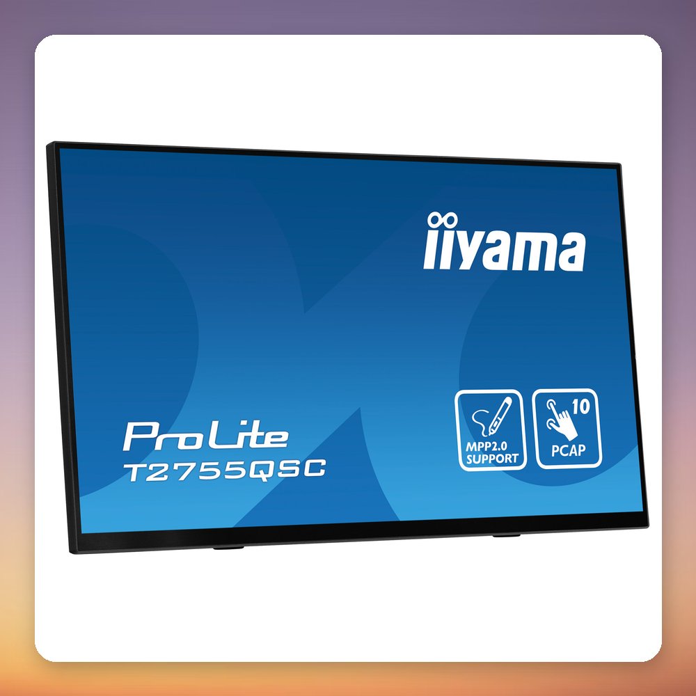 Iiyama ProLite T2755QSC-B1 27-inch WQHD IPS 10-Point Touchscreen Monitor, 75 Hz, USB Hub – image 4