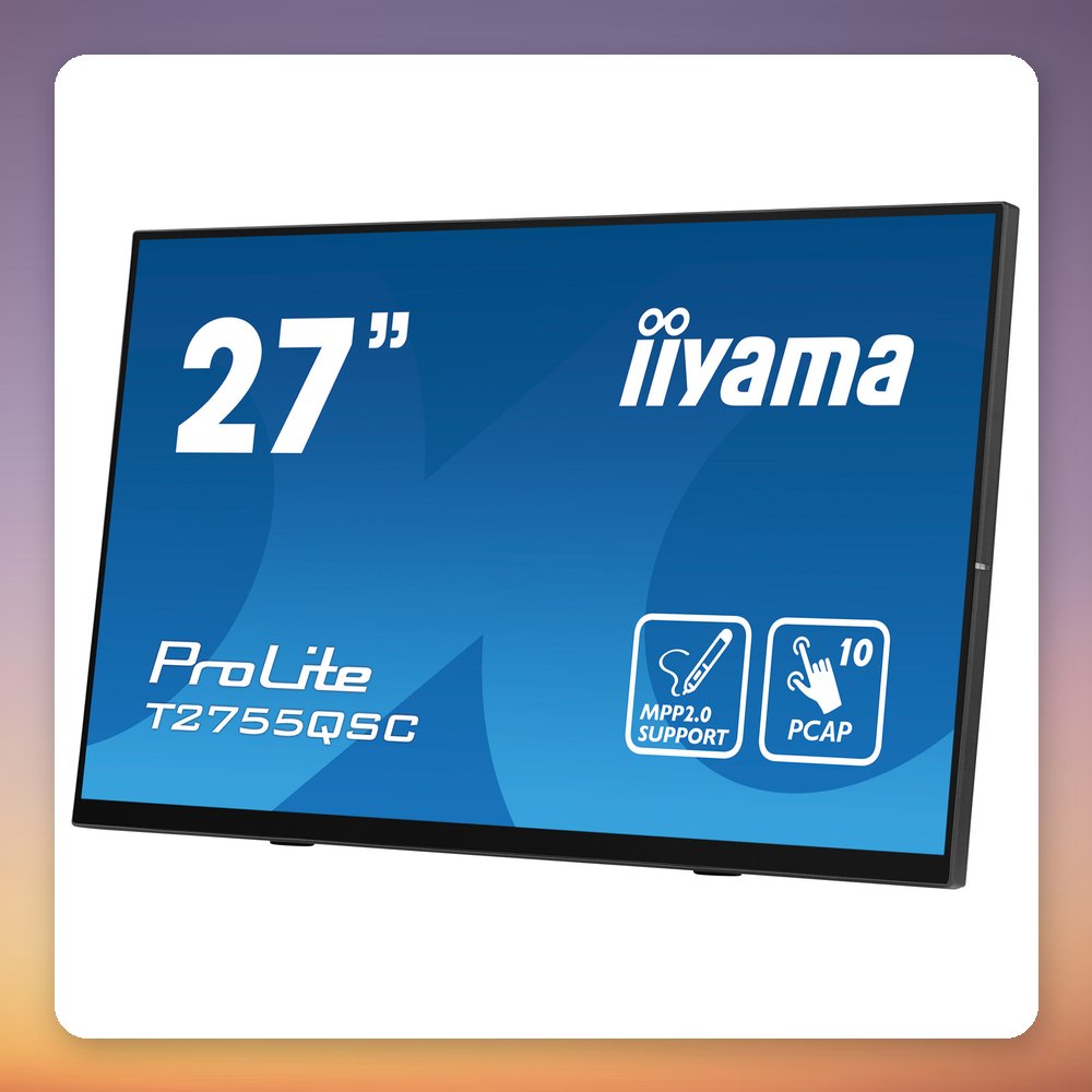 Iiyama ProLite T2755QSC-B1 27-inch WQHD IPS 10-Point Touchscreen Monitor, 75 Hz, USB Hub – image 5