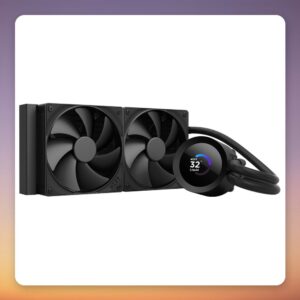 NZXT Kraken Plus 240 240 mm AIO Liquid Cooler with 1.54″ LCD, Black