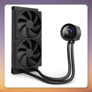 NZXT Kraken Plus 240 240 mm AIO Liquid Cooler with 1.54″ LCD, Black
